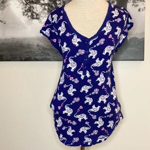 Kenzie Elephant Print Top